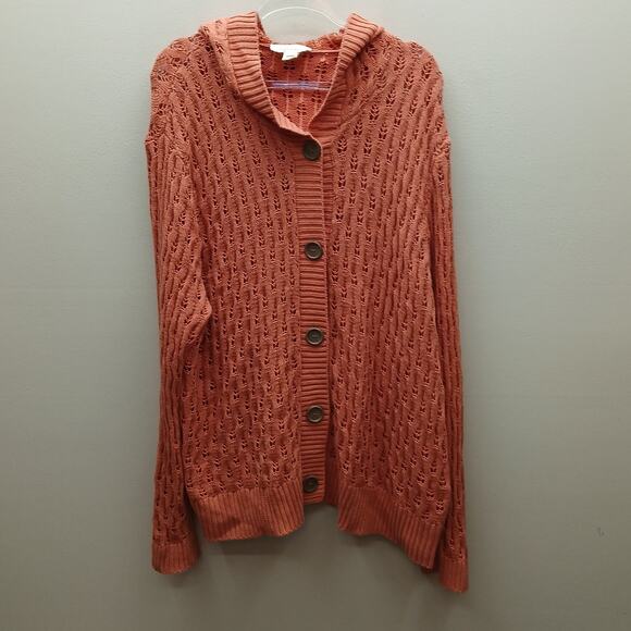 EVY'S Tree Women's The Bernadette Everyday Luxury Life Knit Hooded Cardigan 2X - Picture 1 of 10